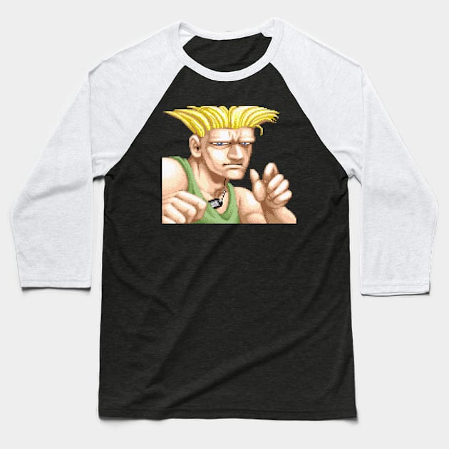 Guile Baseball T-Shirt by thepixelcloud